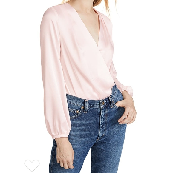 NWOT Amanda Uprichard Revolve Tessa Thong Bodysuit in Blush Pink Sz Large - Picture 6 of 14